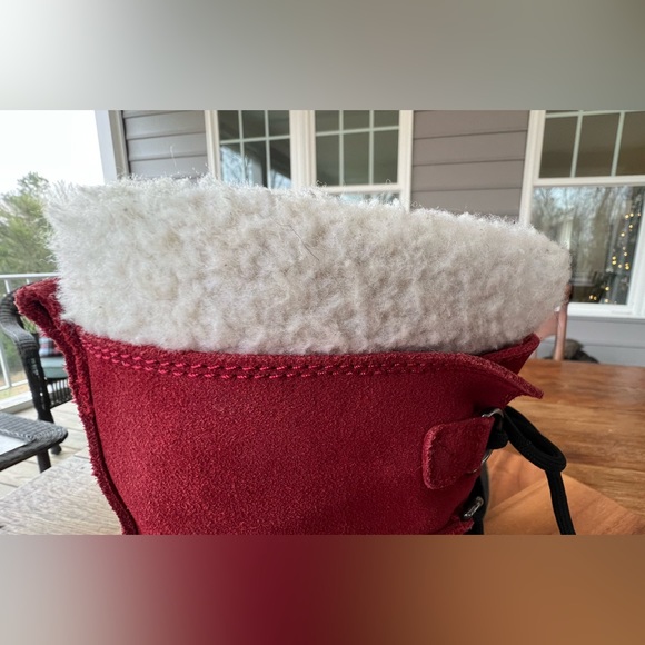 Lands’ End Red Faux Suede Removable Liners Snow Duck Boots Boys Size 3 - Picture 11 of 16